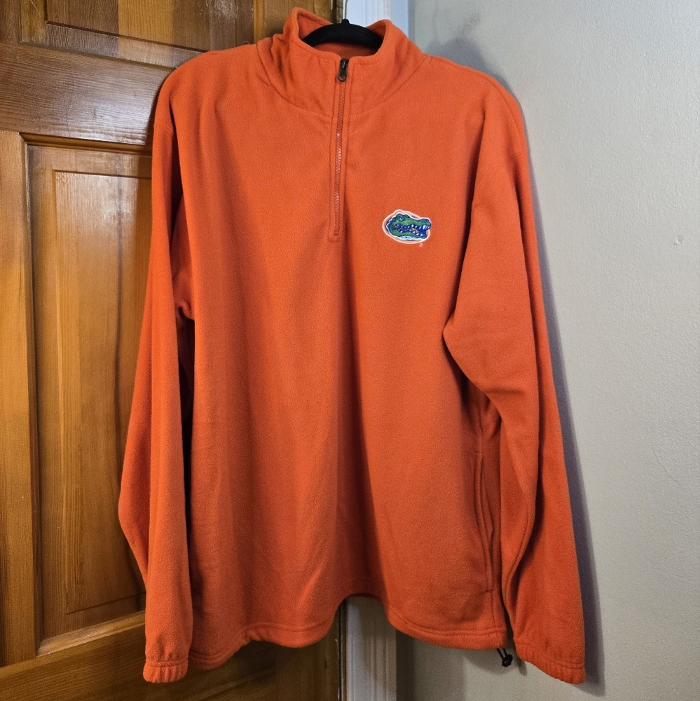 Red Oak Florida Gators 1/4 Zip Fleece Orange Sz L EUC